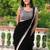 black georgette sequin saree with blouse