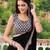 black georgette sequin saree with blouse