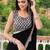 black georgette sequin saree with blouse