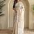 White Tussar silk blend Embroidered Saree
