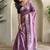 Lavender Tussar silk blend Embroidered Saree