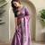 Lavender Tussar silk blend Embroidered Saree