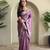Lavender Tussar silk blend Embroidered Saree