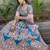 Adorable Blue Embroidered Velvet Wedding Lehenga Choli With Dupatta