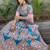Adorable Blue Embroidered Velvet Wedding Lehenga Choli With Dupatta