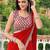 red georgette sequin saree with blouse