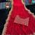 red georgette sequin saree with blouse