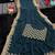 teal georgette sequin saree with blouse