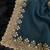 teal georgette sequin saree with blouse