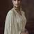 Off white chinon silk embroidered designer palazzo suit