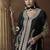 Black chinon silk embroidered designer plazzo suit
