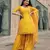 Yellow Embroidered Sharara Suit Set With Dupatta Beautiful Festival Wear Suit Set 