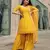 Yellow Embroidered Sharara Suit Set With Dupatta Beautiful Festival Wear Suit Set 