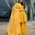 Yellow Embroidered Sharara Suit Set With Dupatta Beautiful Festival Wear Suit Set 