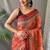 Orange Cotton Digital Printed Saree