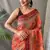 Orange Cotton Digital Printed Saree