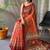 Orange Cotton Digital Printed Saree