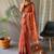 Orange Cotton Digital Printed Saree