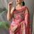 Pink Cotton Digital Printed Saree