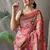 Pink Cotton Digital Printed Saree