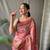 Pink Cotton Digital Printed Saree