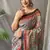 Light Grey Cotton Digital Printed Saree