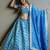 Awesome Blue Sequins Work Art Silk Wedding Lehenga Choli