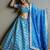 Awesome Blue Sequins Work Art Silk Wedding Lehenga Choli