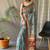 Blue Cotton Digital Printed Saree
