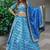 Awesome Blue Sequins Work Art Silk Wedding Lehenga Choli