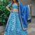 Awesome Blue Sequins Work Art Silk Wedding Lehenga Choli