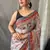 Grey Cotton Digital Printed Saree