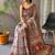 Grey Cotton Digital Printed Saree
