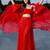 Designer Red Color Three Piece Set Party Wear Dress Flaired Palazzo With Shrug