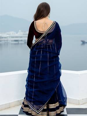 Wine velvet stitched Lehenga choli With Dupatta 4