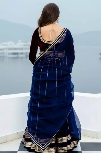 Wine velvet stitched Lehenga choli With Dupatta
