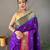 Purple Paithani silk blend Saree