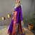 Purple Paithani silk blend Saree