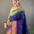 Navy Blue Paithani silk blend Saree