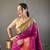 Magenta Paithani silk blend Saree