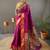 Magenta Paithani silk blend Saree