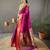 Magenta Paithani silk blend Saree