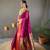 Magenta Paithani silk blend Saree