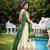 Thread Embroidered Floral Lehenga Choli With Gaji Silk Dupatta Set