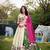 Thread Embroidered Floral Lehenga Choli With Gaji Silk Dupatta Set