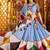 Light Blue Viscose Cotton Navratri Lehenga Choli