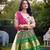 Thread Embroidered Floral Lehenga Choli With Gaji Silk Dupatta Set