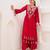 Mirror Work New Designer Suit Set With Dupatta Party Wear heavy Red Suit Set 