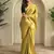 Mustered Yellow Shining Tissue silk blend Saree