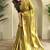 Mustered Yellow Shining Tissue silk blend Saree